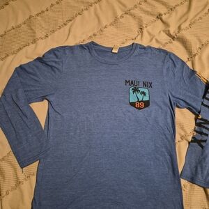 Maui Nix Blue Long Sleeve Men's Tee